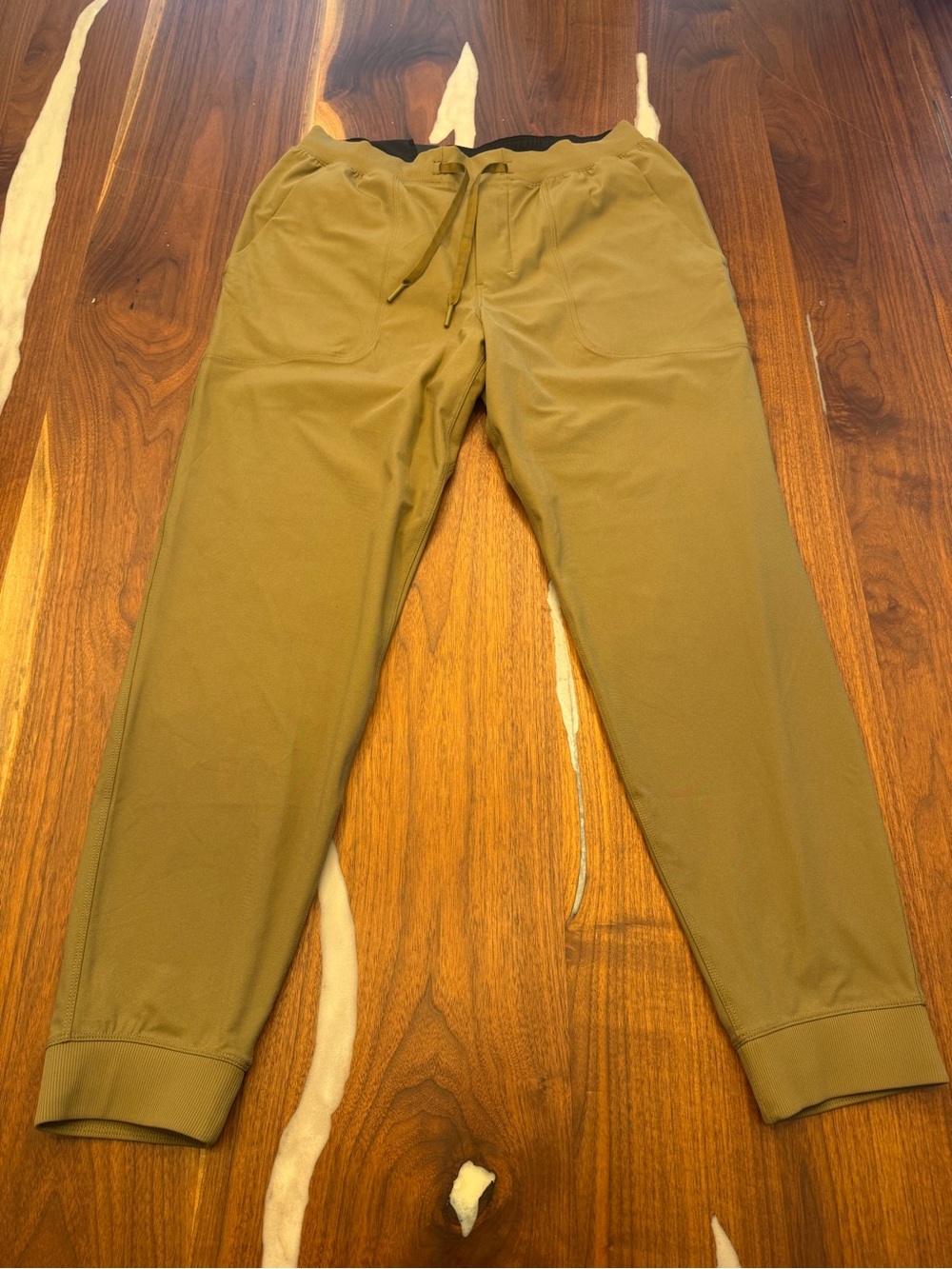 Men's Tan Drawstring Jogger Pants